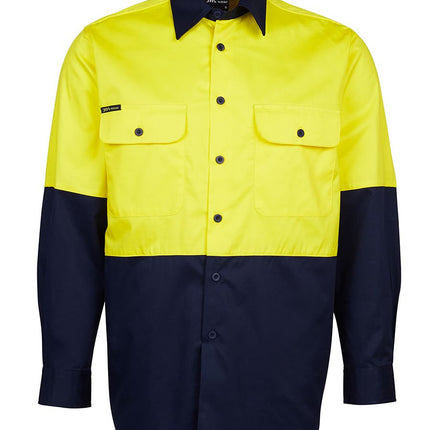 JB's Wear Hi Vis Long Sleeve Light Weight Work Shirt