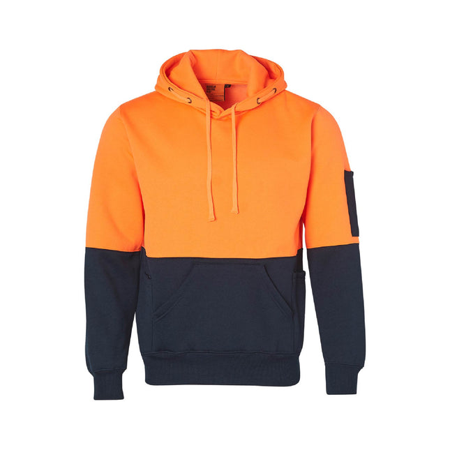 Hi Vis Two Tone Fleecy Hoodie Unisex