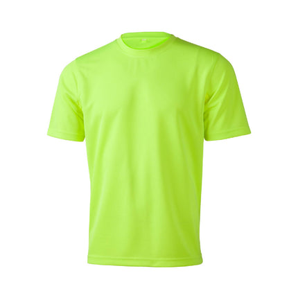 Hi-Vis Mini Waffle Safety T-Shirt in fluorescent color – day use compliant lightweight workwear with custom logo printing from My Uniform Shop