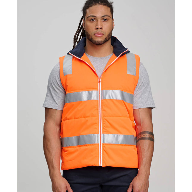 Hi Vis Hooded Puffer Vest