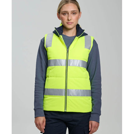 Hi Vis Hooded Puffer Vest